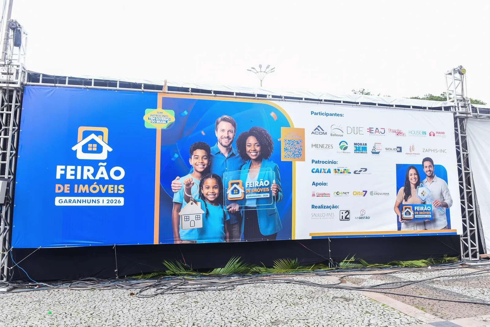 Painel em grande formato para o Feirão de Imóveis Garanhuns